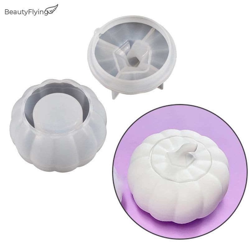 Recipiente De Armazenamento De Silicone De Abóbora 3D-Caixa De Molde De Resina Com Tampa