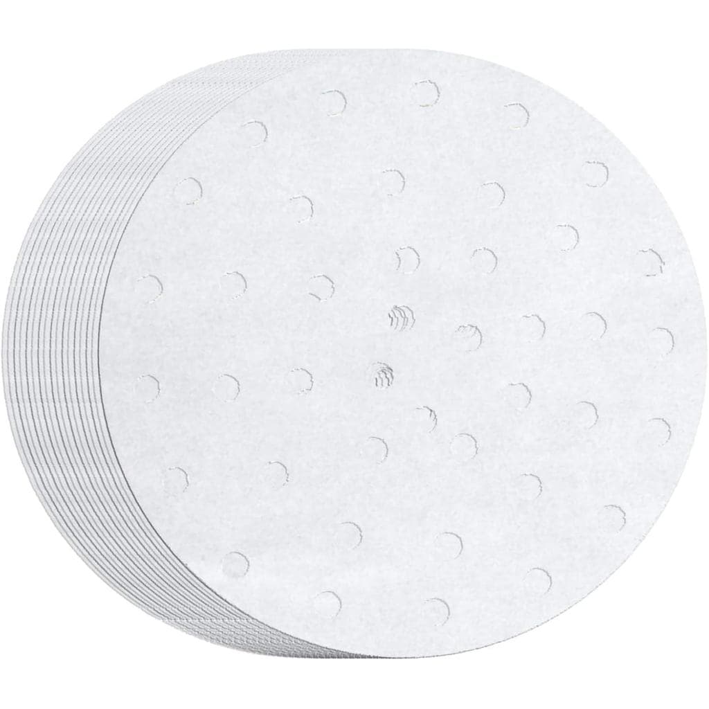 100 unidades de papel pergaminho perfurado para vaporizador de bambu, para fritadeira de ar de 12 polegadas.
