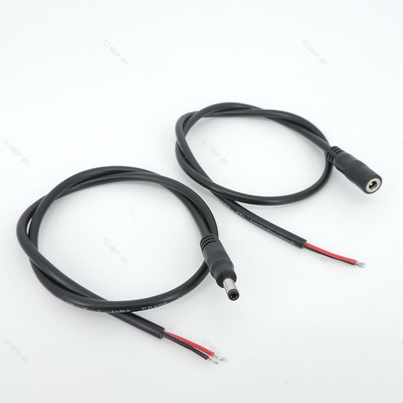 Cabo De 0.5m 4.0mm X 1.7mm DC Fêmea Macho Jack Conector Plugue De Alimentação Extensão Adaptador De Fio BR24B
