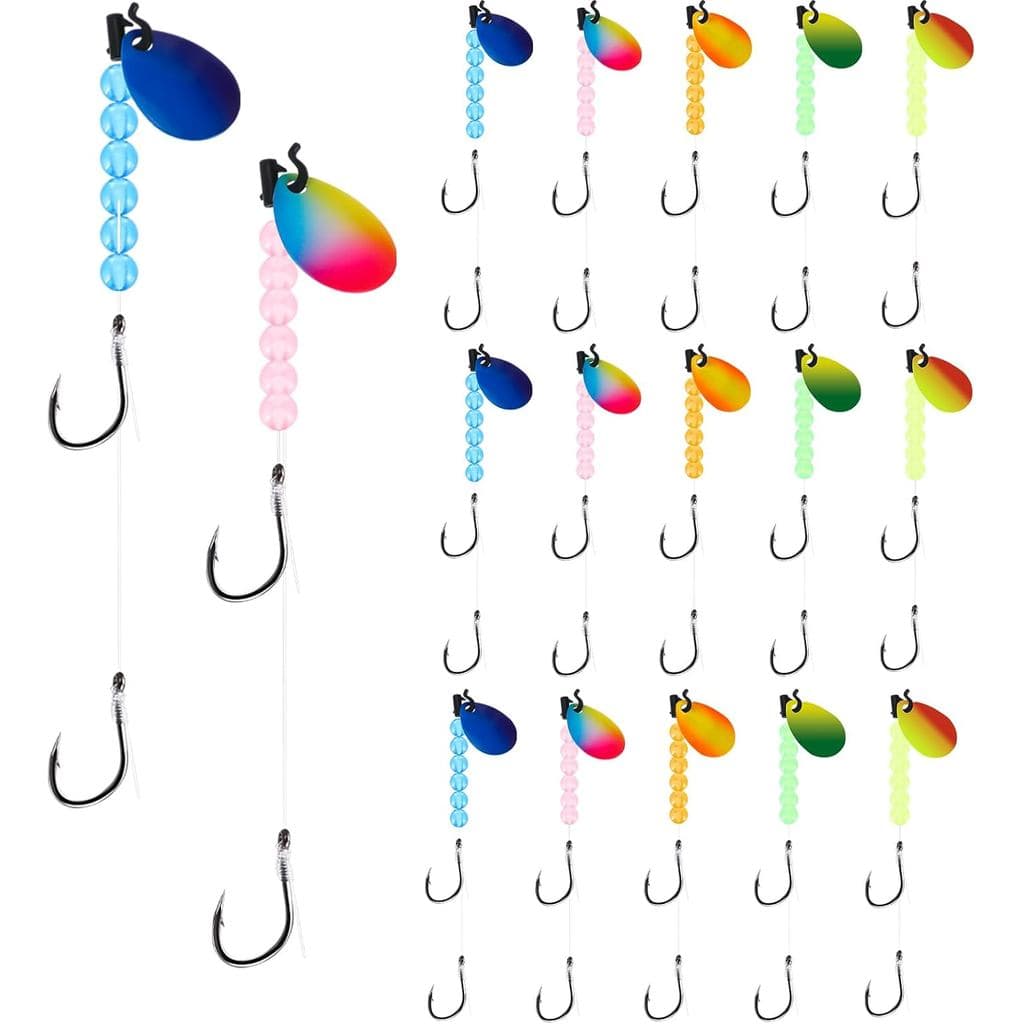 Kit de 15 Montagens para Pesca de Walleye, 47 Polegadas, 15lb, Kit para Fabricação de Iscas de Pesca, Arnês Mono Crawler