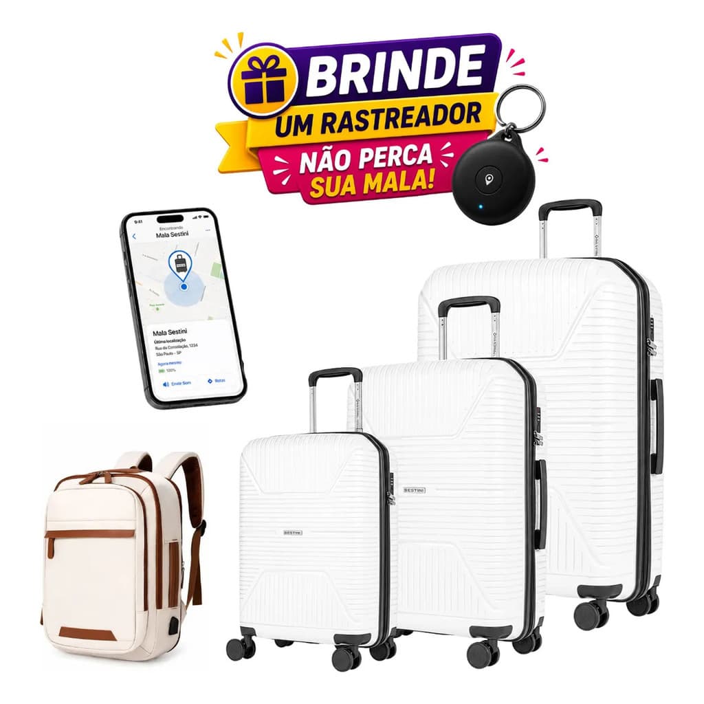 Kit Malas Viagem Bordo 10kg +média 23kg E Grande 32kg Brinde