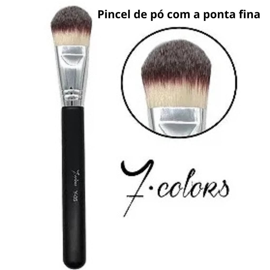 Pincel para pó com a ponta fina - Seven colors