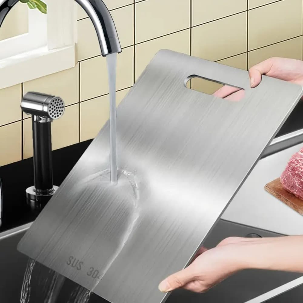 Tábua de Corte Cozinha Em Aço Inoxidável