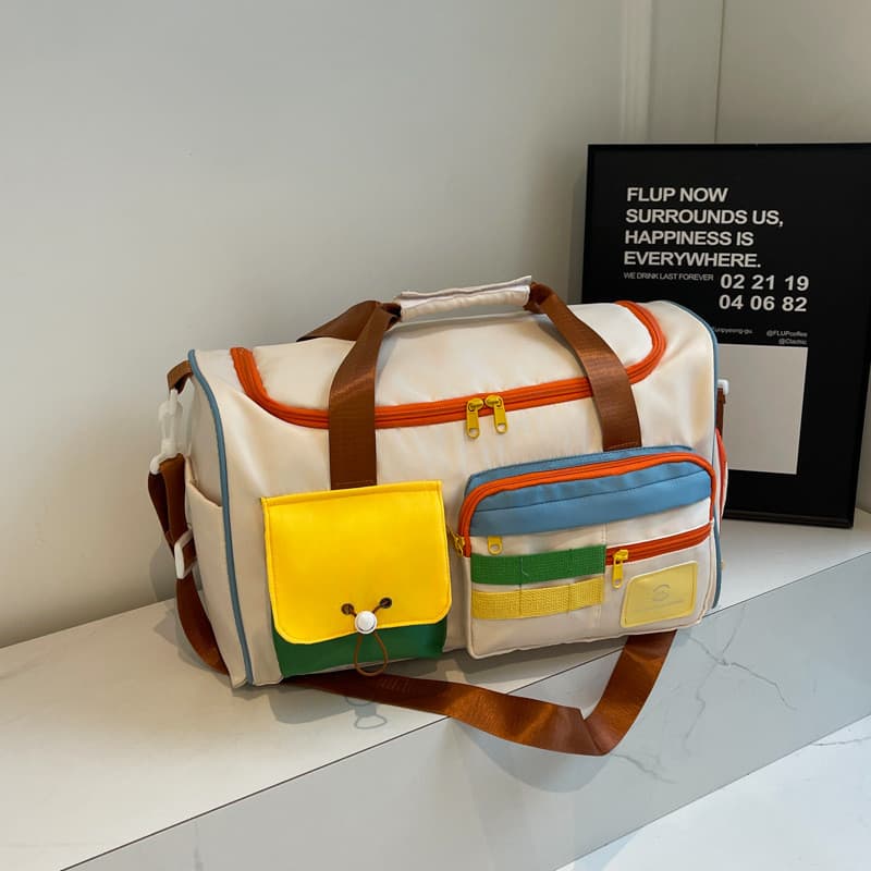 Moda Casual grande capacidade esportes ginásio saco de viagem separação seca molhada bw
