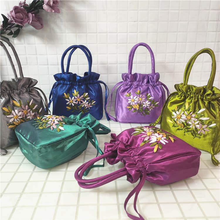 Bolsa feminina, bolsa de mão pequena, bolsa bordada de estilo étnico, bolsa para mamãe, bolsa feminina tipo saco, bolsa