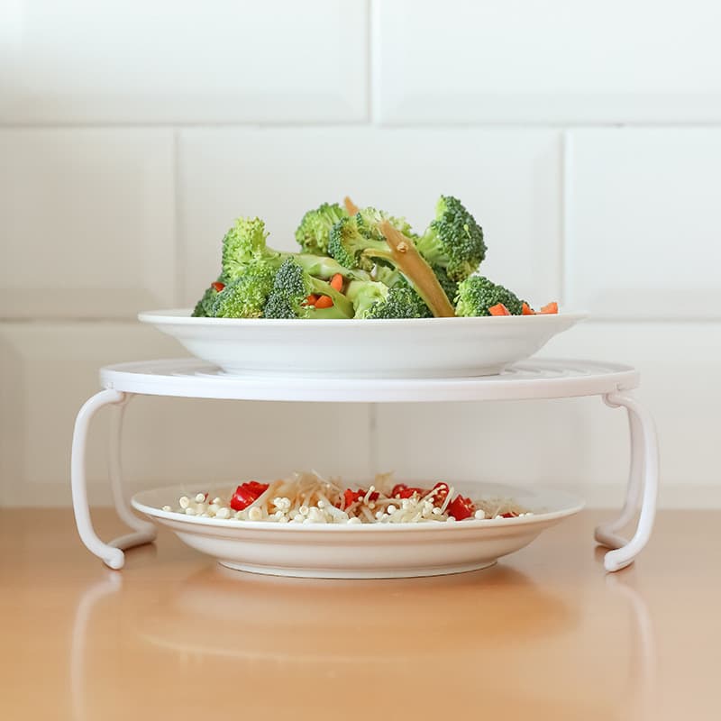 Rack de armazenamento de alimentos de cozinha Rack de vapor em camadas para forno de micro-ondas