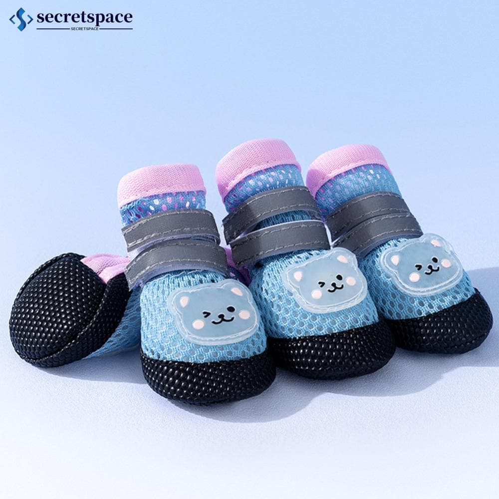 SECRETSPACE Sandálias De Malha Respirável Para Cães Pequenos Sapatos Animais De Estimação De Verão Com Sola Elástica Ant