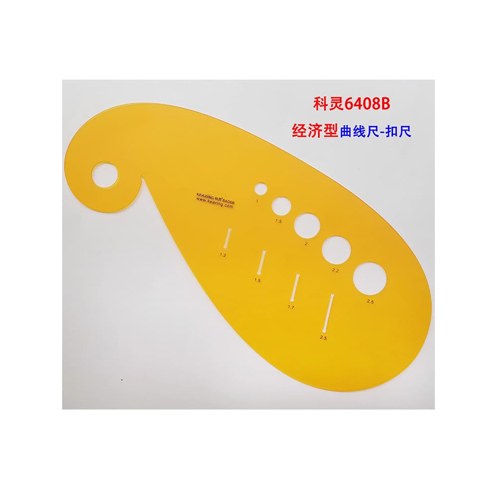 Régua de corte Keling 6408B genuína, régua econômica para roupas, manga profissional, decote de montanha, régua curva, p