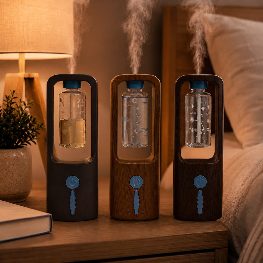Difusor de Ambiente Automático Umidificador Aromatizador Elétrico Recarregável USB