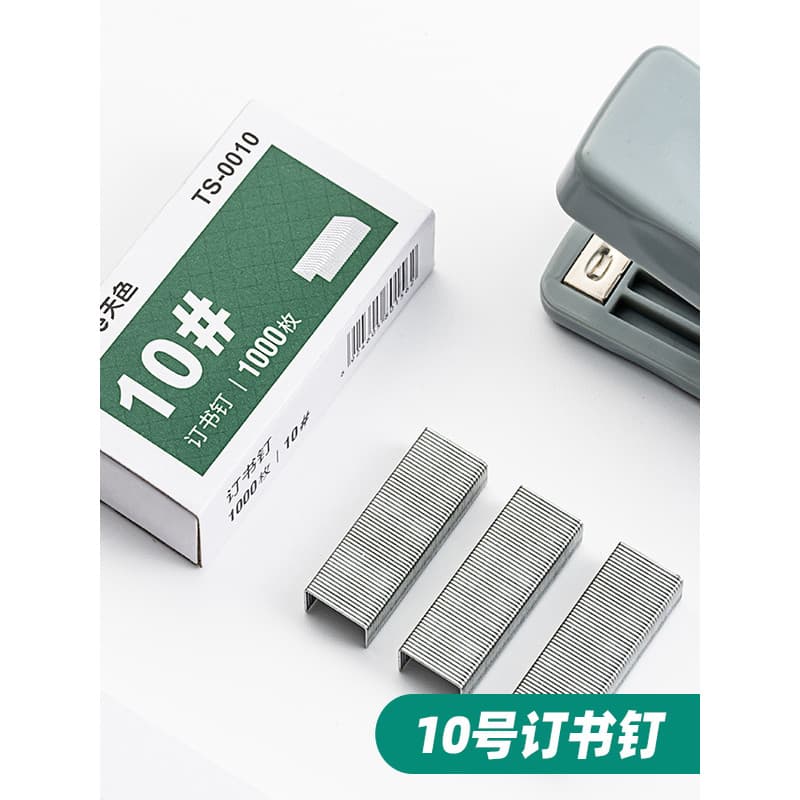 Grampeador Tianse No. 10 grampeador de aço inoxidável estudante pequeno grampeador Universal 1000 pçs/caixa grampeador a