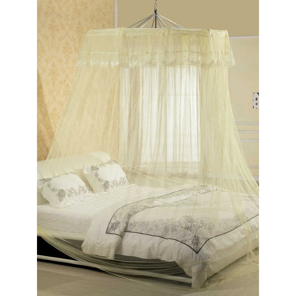 Rede mosquiteira cúpula palácio teto cristalizado Chiffon piso engrossado liga de alumínio estilo princesa 1.8 cama Ce