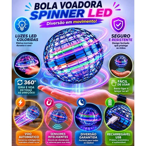 Bola Voadora Spinner Led