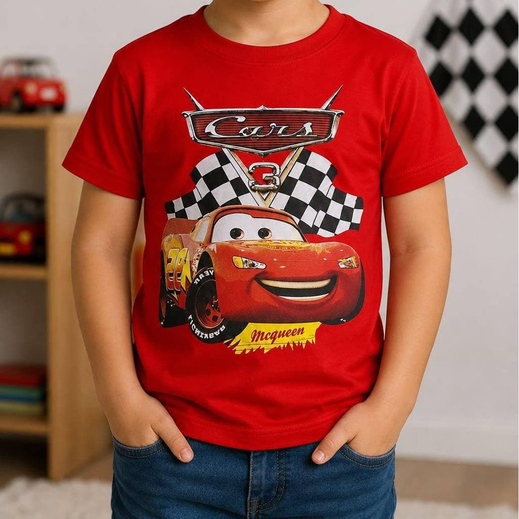 MACQUEN MACQUEEN Carros - CAMISETA Fantasia Infantil Personagens Meninos  MACQUEEM Katchau