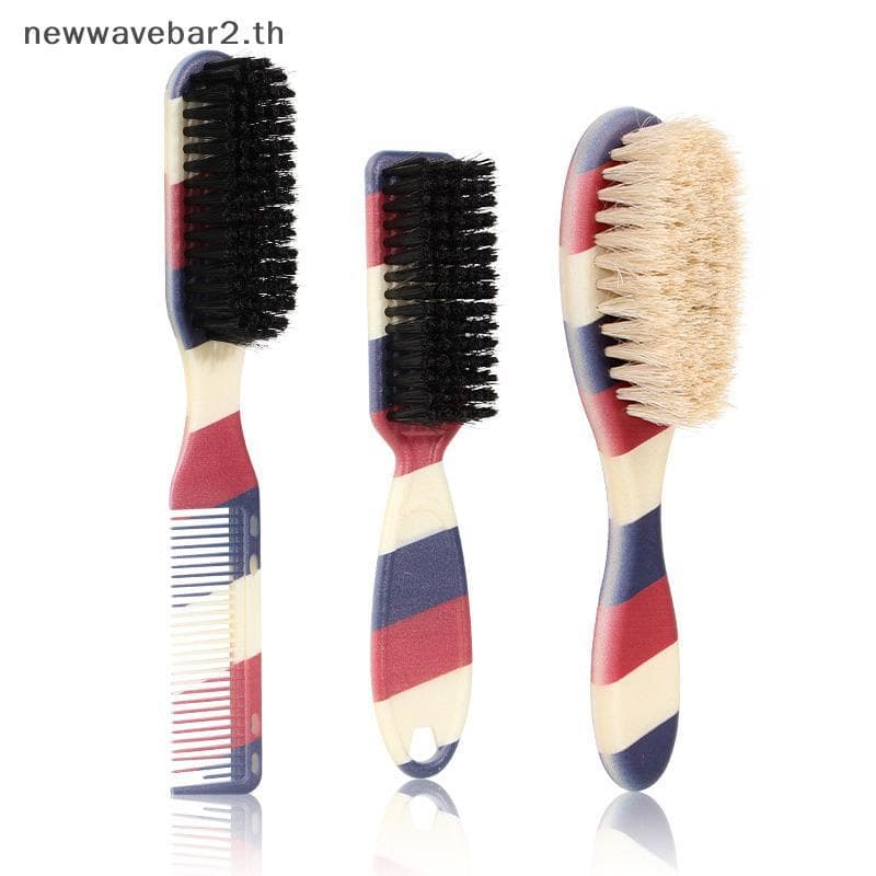 waveba Dupla Face Profissional Barbeiro Ne Escova Pente De Barbear Barba Salão Escultura Espanador De Limpeza Corte De C