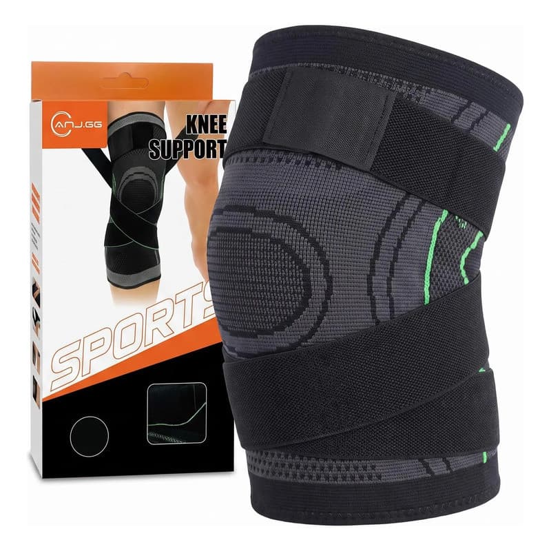 Joelheira Esportiva Compressão Ajustável Cinta Preto