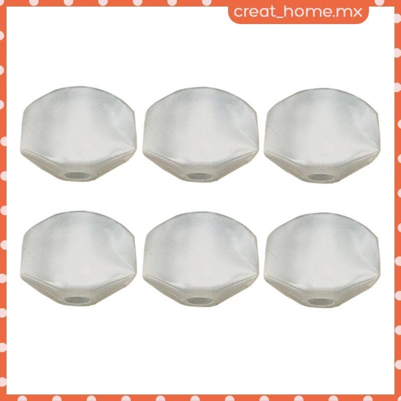 [Creat_home] Conjunto De 6 Teclas De Afinação De Substituição De Guitarras , Maçanetas Quadradas Brancas