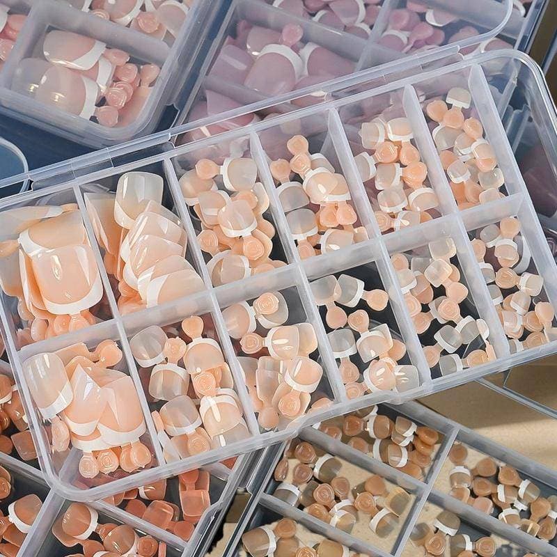 [lovego] 120 Unidades Francesas Curtas Quadradas Prensa Artificial Nas Unhas Dos Pés Nude Rosa Cobertura Completa Falsas