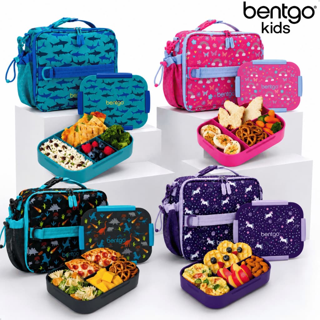 Kit Infantil Bentgo Kids Lancheira Térmica + Marmita Hermética Bento Box 100% A Prova De Vazamentos