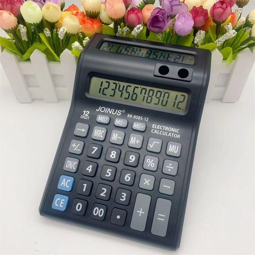 Calculadora De 12 Dígitos , Mecânica Alimentada Por Bateria Com Tela Grande Financeira Prática