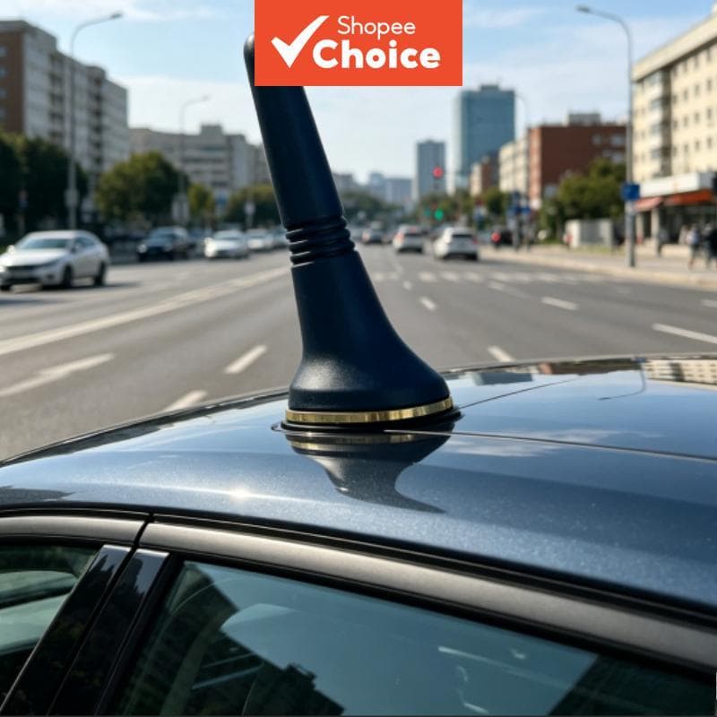 Antena De Teto De Carro Preta Universal De 6.5 Cm FM AM DAB Radio Booster