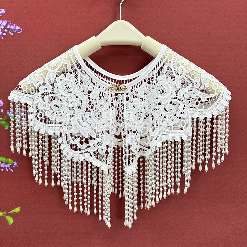 Cheongsam xale nuvem ombro Retro renda indústria pesada Hanfu borla mão-malha acessórios elegantes fotografia adereços p