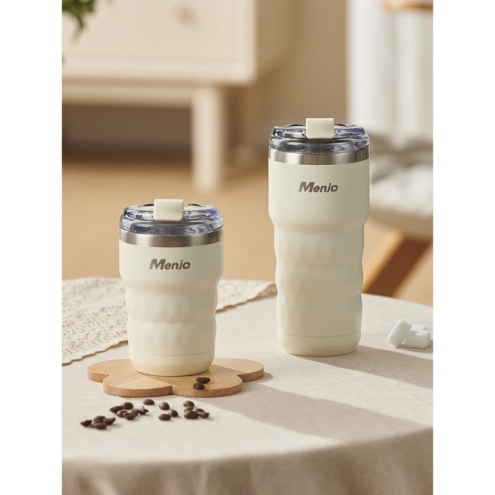 Britânico Mingjue bonito copo térmico 304 aço inoxidável isolamento térmico portátil ao ar livre casal xícara de café be