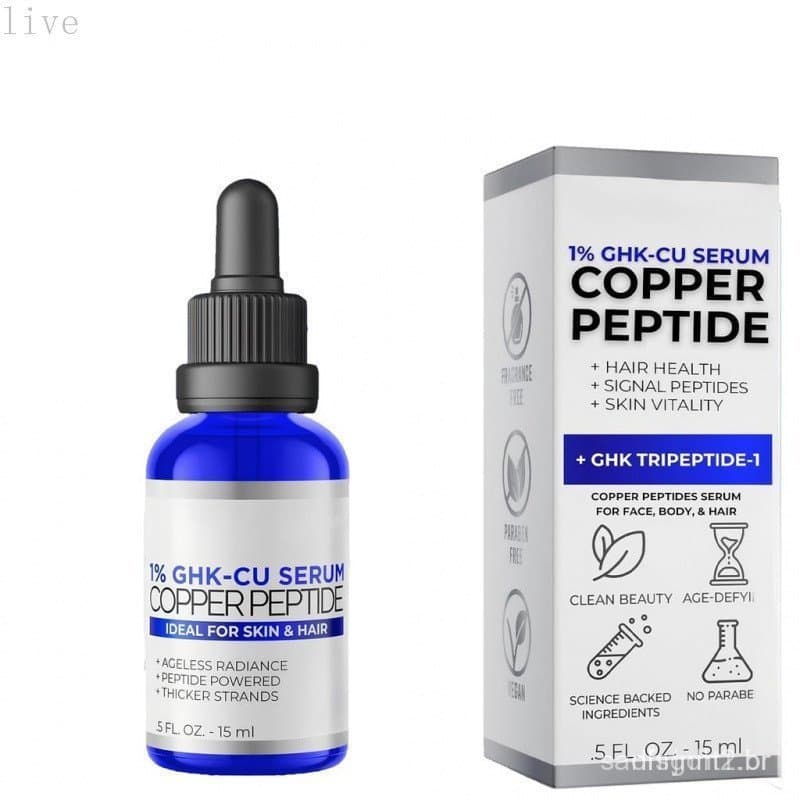 Sérum de Peptídeos de Cobre Azul, adequado para rosto, pescoço, corpo e cabelo - peptídeo de cobre para a pele, sérum JK