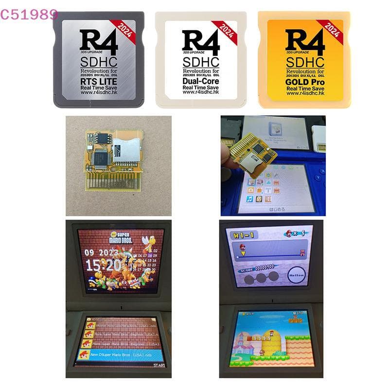 [kaan] 2026 Para Cartão De Jogo NDS R4I SDHC TF Ouro Pro Videogame Branco Prata Memória Digital BR