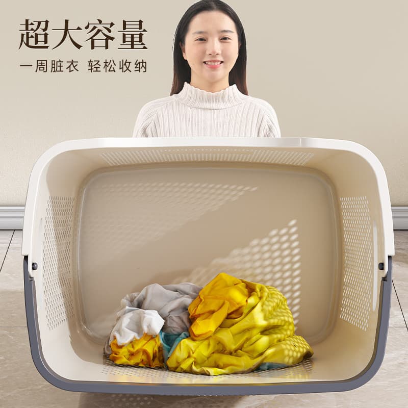 Cesto para roupas sujas para uso doméstico, cesto de armazenamento de grande capacidade para roupas sujas, cesto de lava