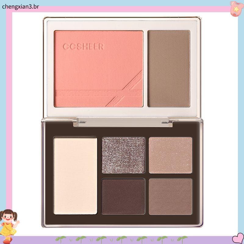 Toranja Xiaoxi duplo dobrável bolso sombra paleta abrangente diário Commuter leve portátil Blush sombra tudo-em-um palet