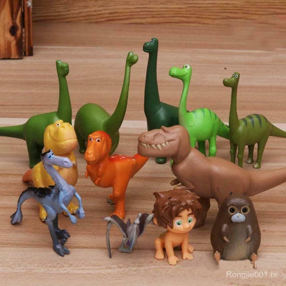 12 PCS O Bom Dinossauro Brinquedos Arlo Spot Budda Ramsey Bolo Topper Figuras De Ação