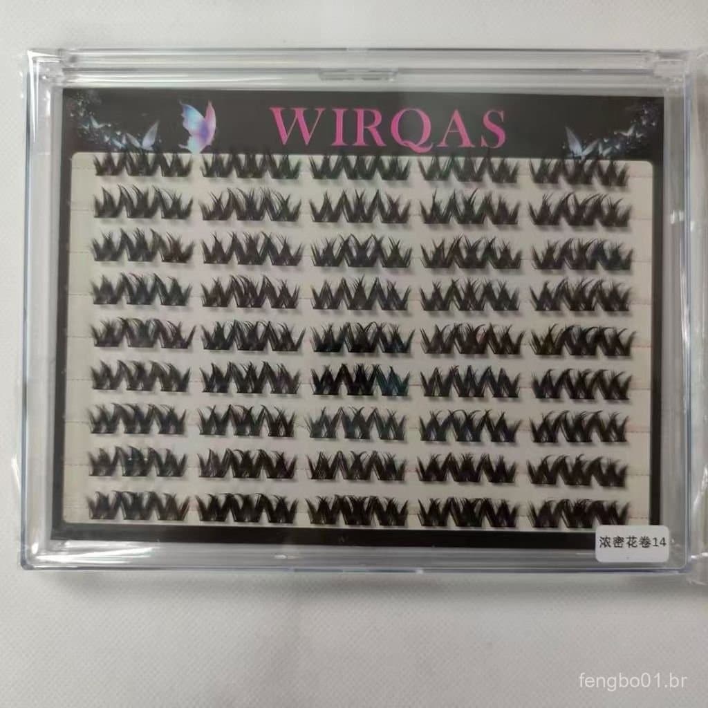 WIRQAS adesivo grosso flor rolo cílios postiços Natural super macio estilo cílios postiços criptografados cílios postiço