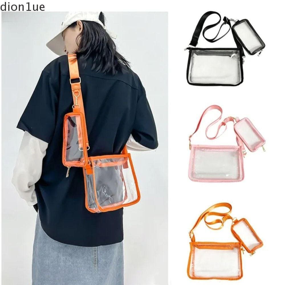 DION1UE Pochete À Prova D'água , Bolsa De Peito Transparente De PVC Para Viagem Portátil Quadrada De Armazenamento Celul