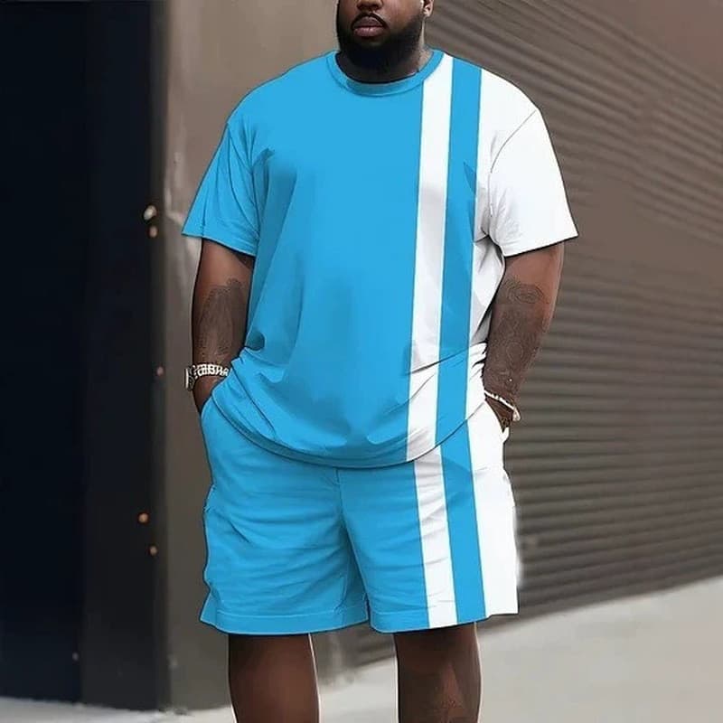 Conjunto de Moda Masculina de Verão com Camisa de Manga Curta e Shorts, Novo Traje Casual Primavera 2026