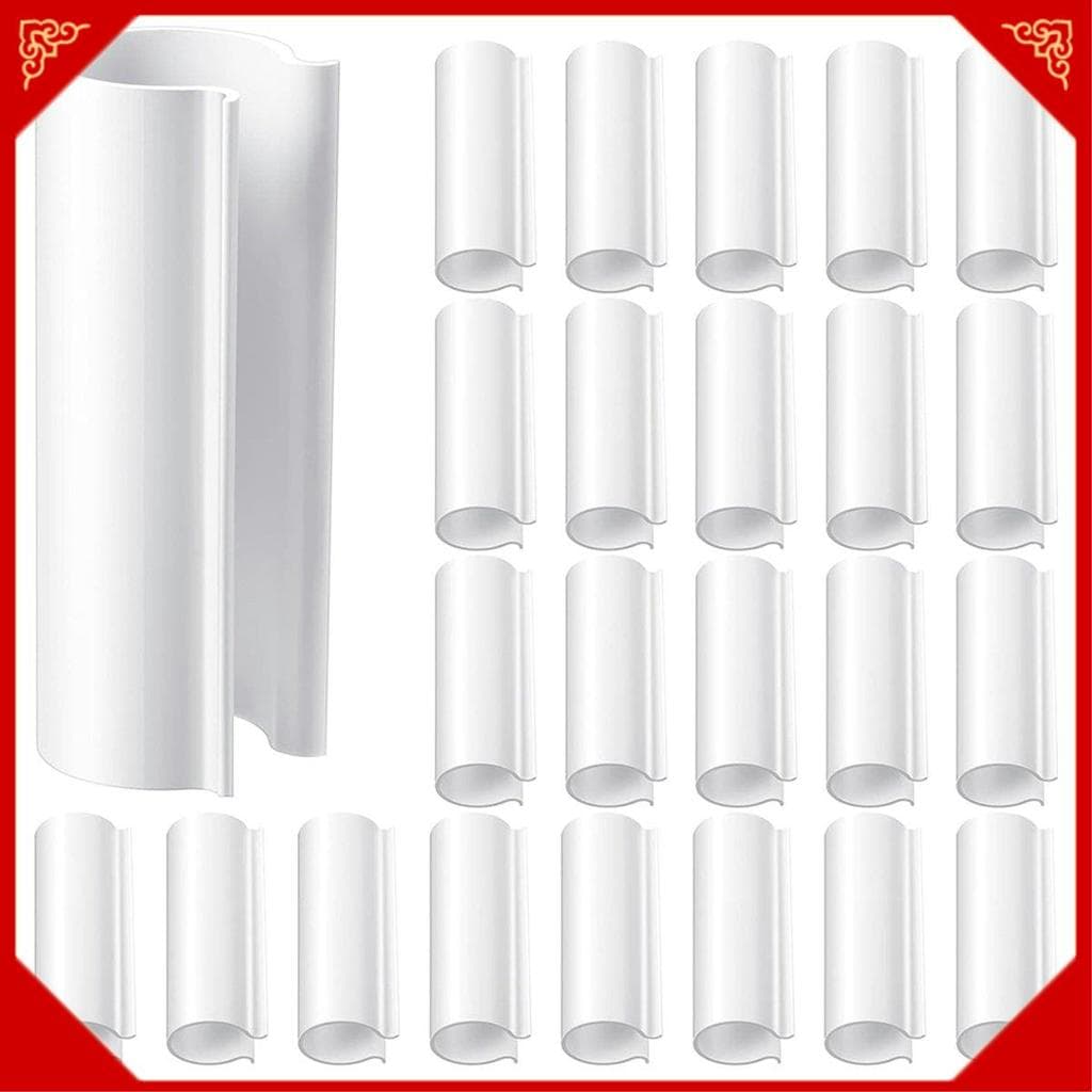 32 PCS Braçadeira De Pressão PVC Branco 12.7 Mm Para Estufas De Tubos De , Tampas De Linhas , Clipes De Cobertura De Pis