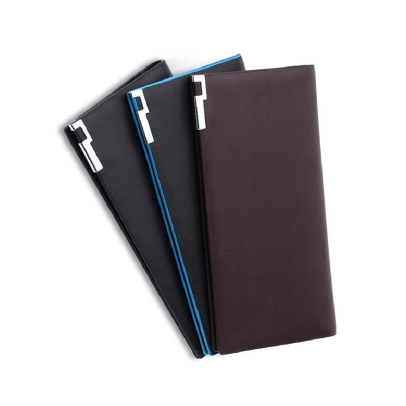 Carteiras Longas Masculinas Casuais De Negócios PU Porta-Cartões Bolsa Para Fotos Carteira Fina Portátil Cartão De Viage
