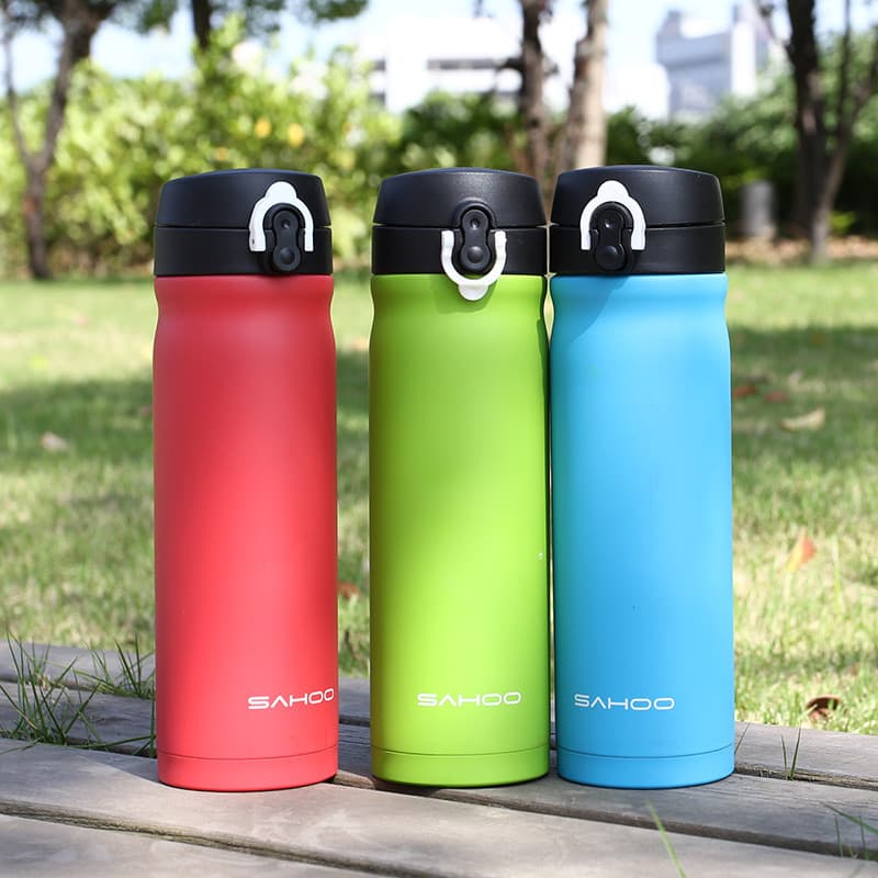 SAHOO Garrafa de água para ciclismo em aço inoxidável com isolamento Garrafa de água fria Copo de água para bicicleta Ga