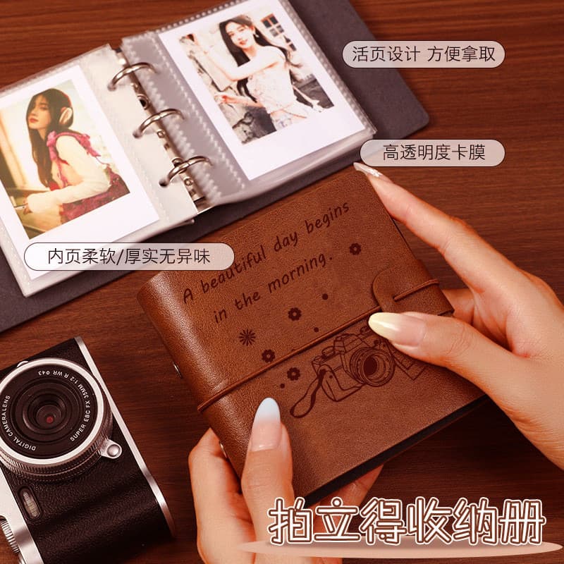 Este livro Polaroid mini álbum de fotos Yigongge única grade duas grades livro de armazenamento quadrado 10cm mini álbum