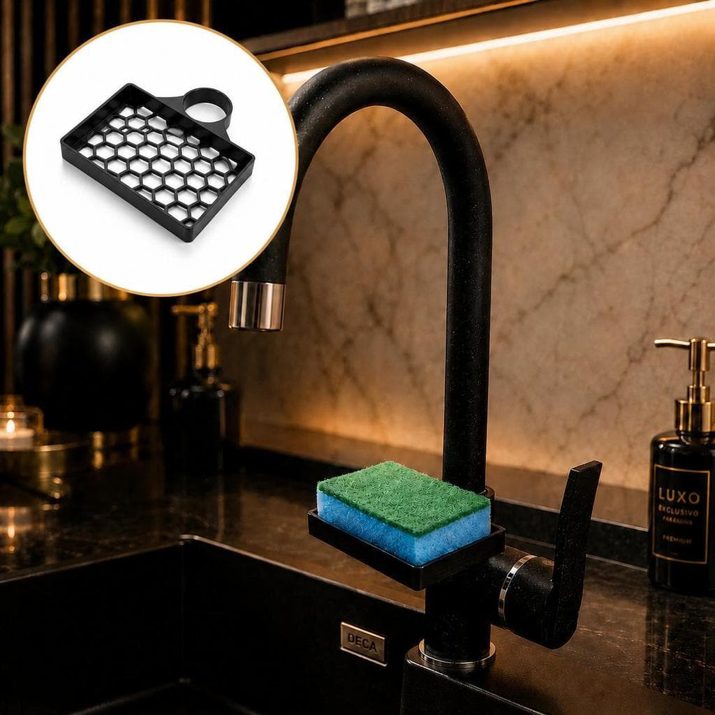 Suporte para Bucha de Pia para Torneira Organizador Suspenso com Drenagem Rápida | Design Moderno e Resistente