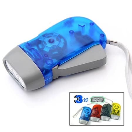 Ao ar livre Mini portátil auto-carregamento de três luzes mão-beliscão luz forte pequena lanterna Flash pressão recarreg