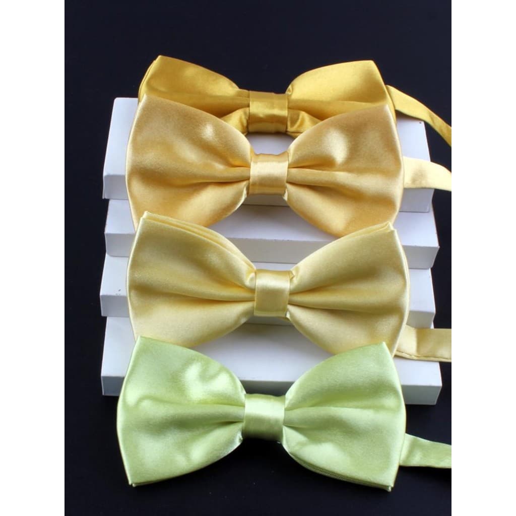 Gravata borboleta dourada casamento padrinhos vestido de noite banquete arco negócios Formal Wear Casual grande coro pot