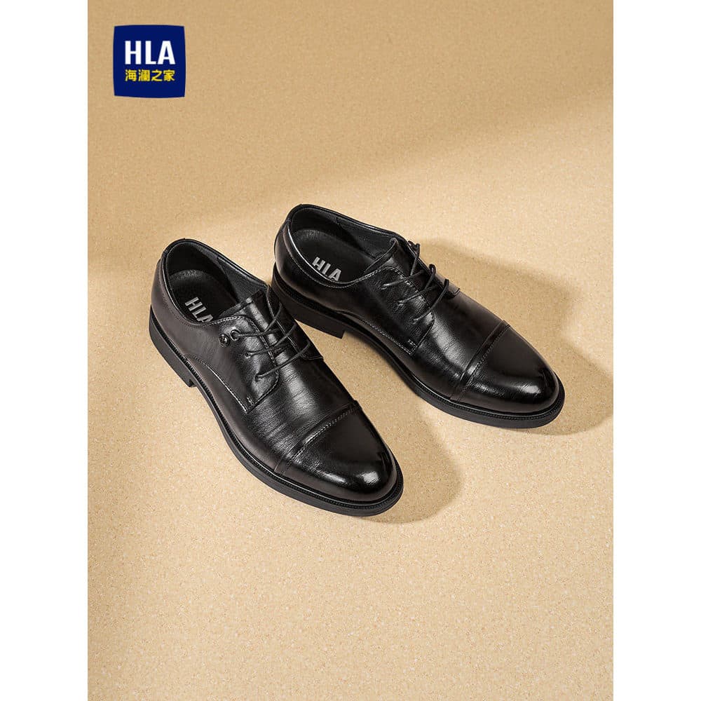 HLA/Hailan House sapatos masculinos 2026 novo estilo de negócios Formal sapatos de couro moda masculina britânico casame