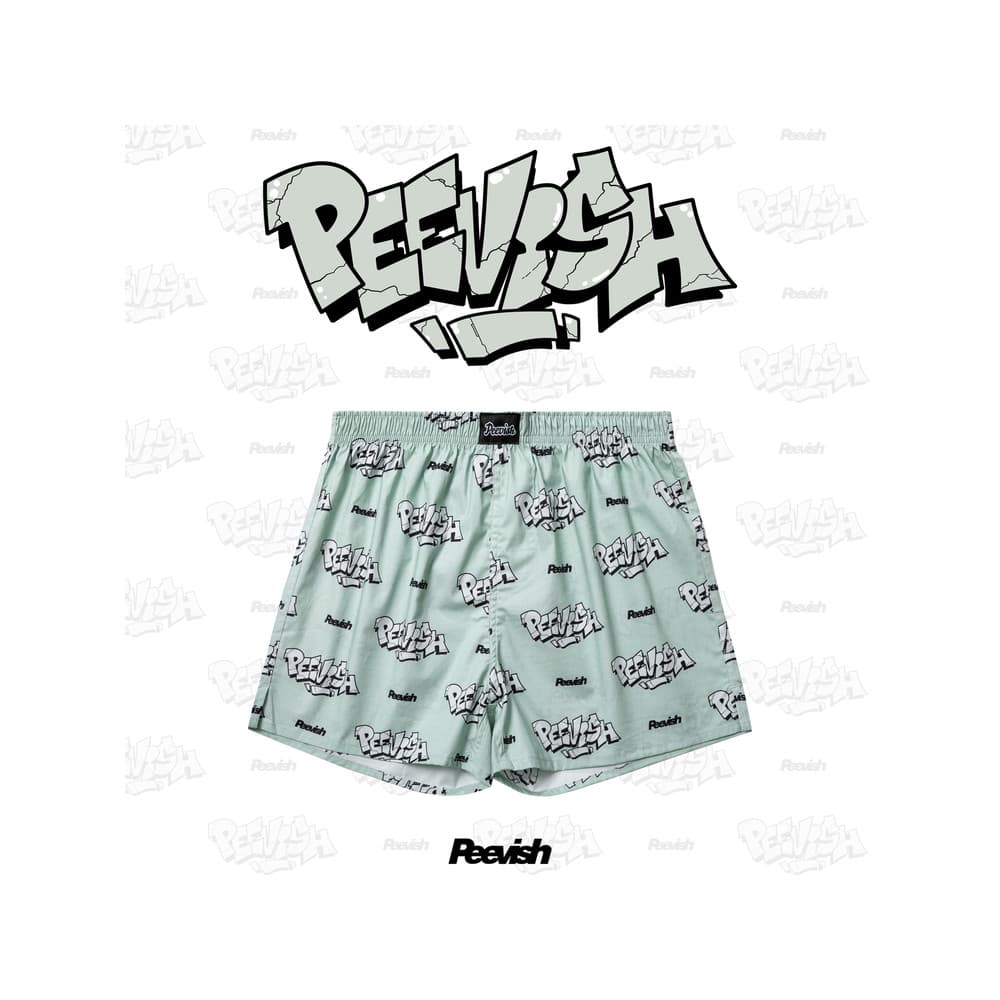 PEEVISH PEEVISH Calças de seta de algodão puro Roupa íntima solta Calças masculinas Calças de pijama curtas para casa fe