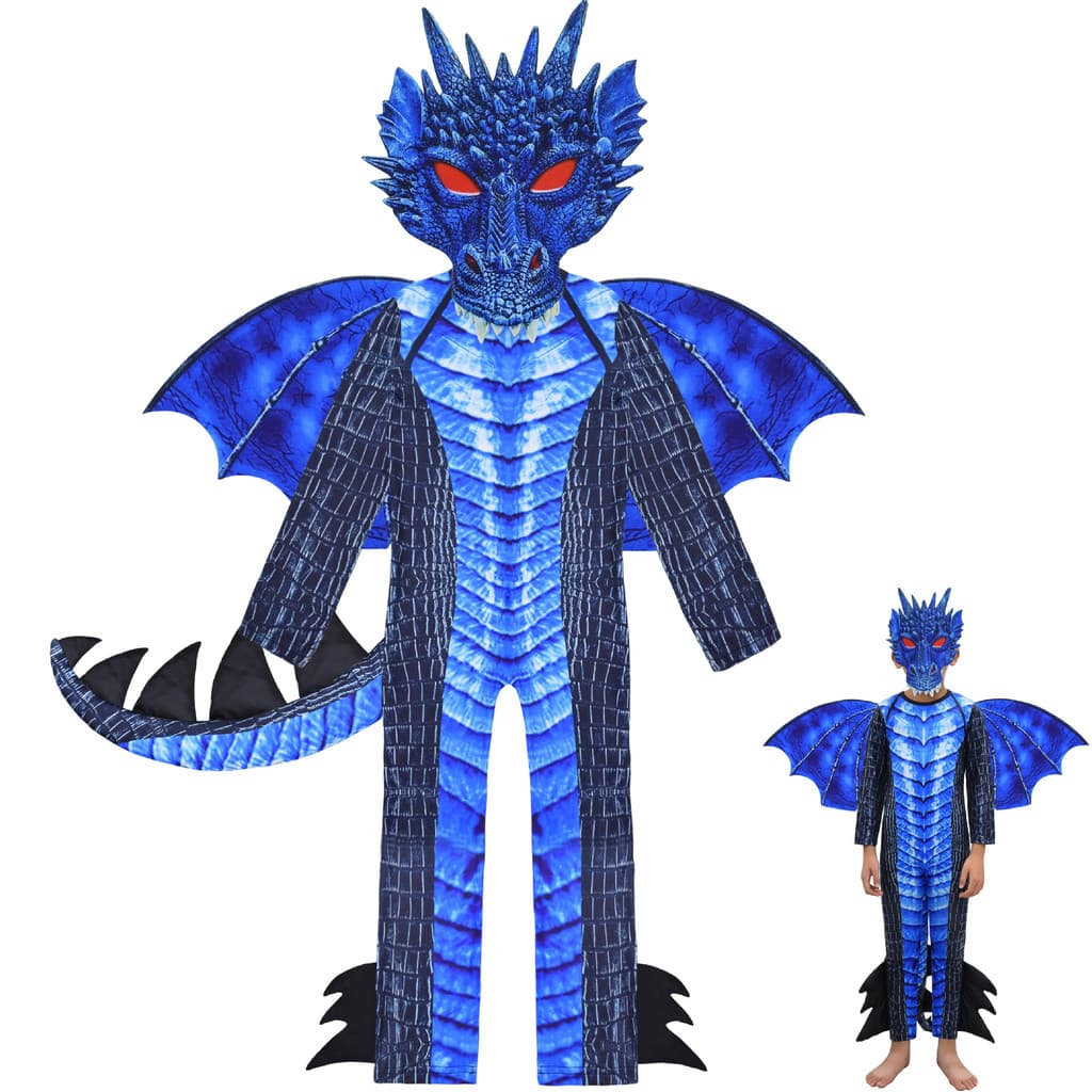 Novo monstro das crianças dragão escuro monstro Cosplay traje Halloween dragão mortal cos festa dia 6 evento desempenho