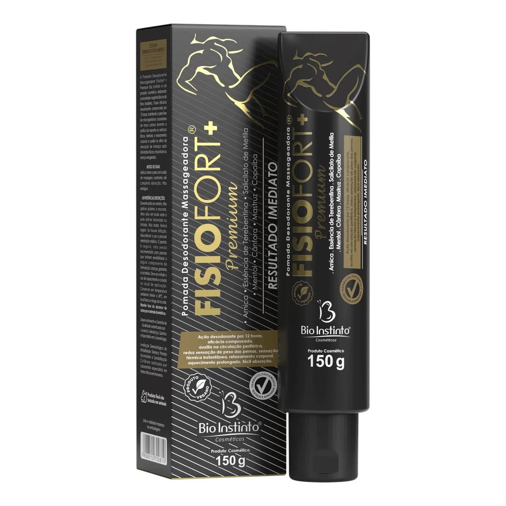 Pomada Desodorante Massageadora Fisiofort+ Premium 150g