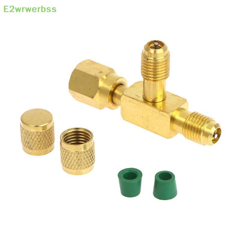 [E2wrwerbss] 1 Conjunto Tipo T 1/4 " Adaptador De Núcleo De Válvula SAE Para Ar Condicionado E Equipamentos De Refrigera
