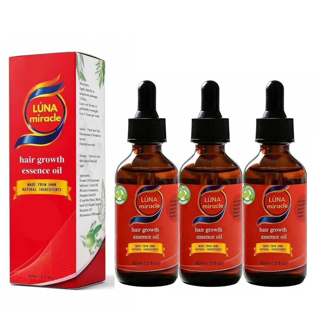 Óleo para Crescimento Capilar LunaMiracle, Sérum para Crescimento Capilar, Óleo Essencial para Densidade Capilar, Óleo F