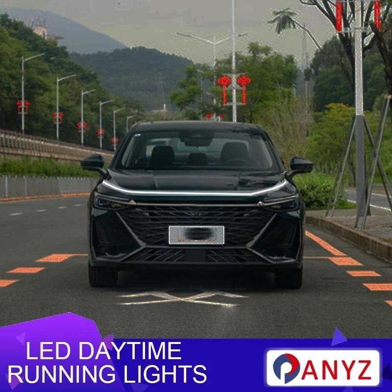 Para Chery tiggo4 7 8pro 7 qq3 fulwin 2 LED Luz De Circulação Diurna Digitalização Partida Capô Do Carro Guia DRL Lâmpad