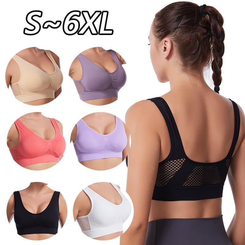 6XL Plus size Feminino Yoga Sutiã Esportivo Roupa Interior Colete