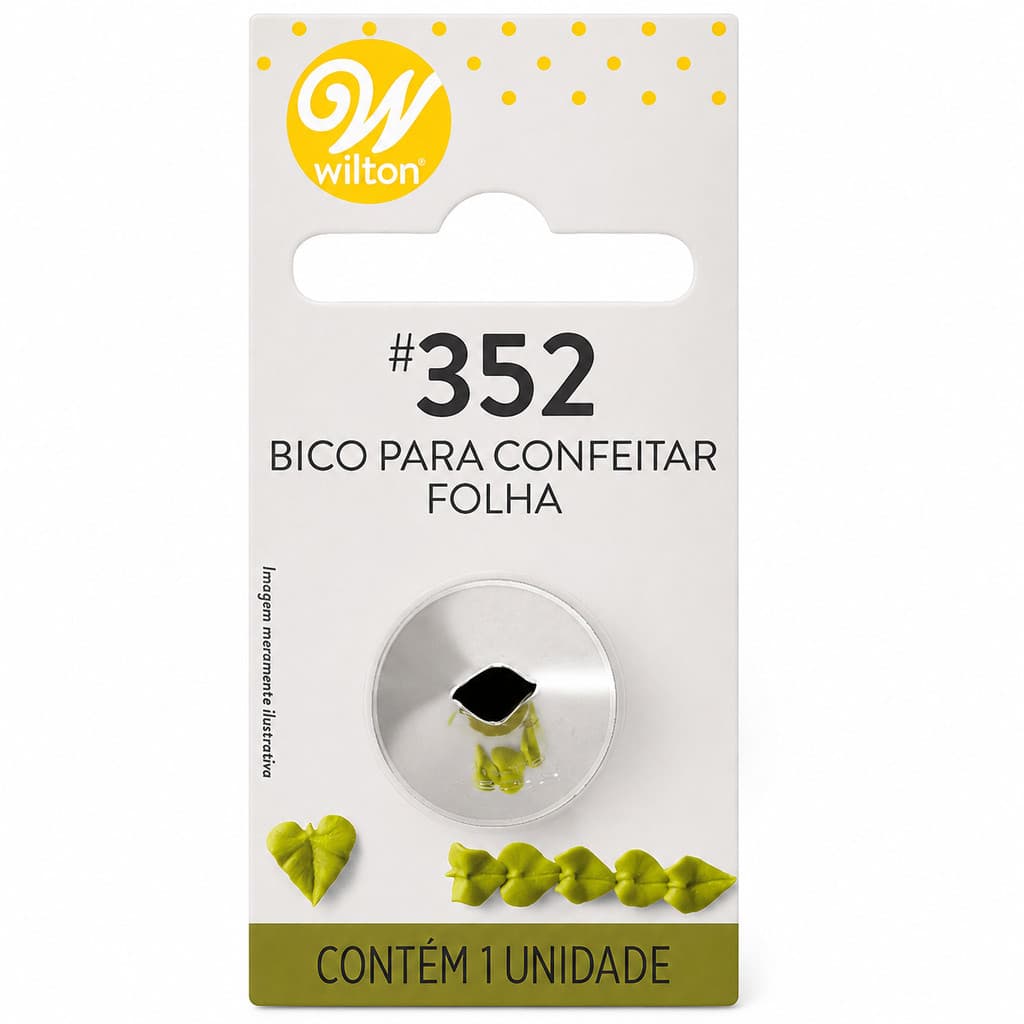 Bico para Confeitar - Tamanho P - Folha 352 - Wilton